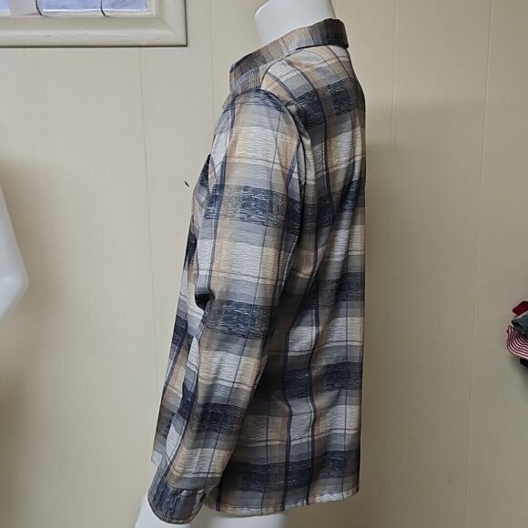 Vtg 60s 70s Disco Shirt Mens XL Big Collar Polyester Groovy Styled in California - Picture 2 of 9